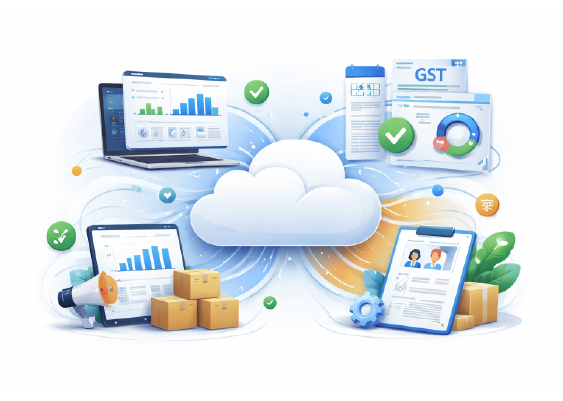 Indian MSME business owner using GST software