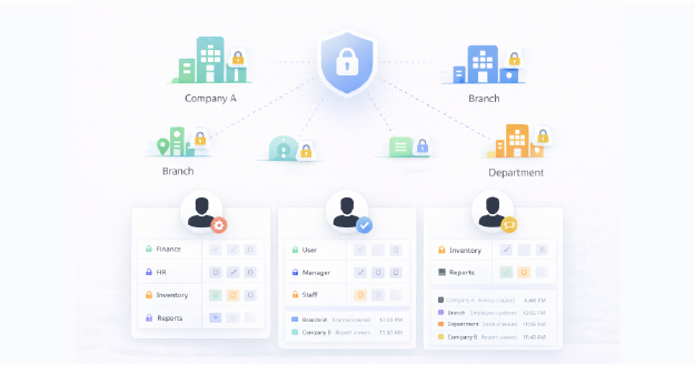 Role-based access control in enterprise ERP software